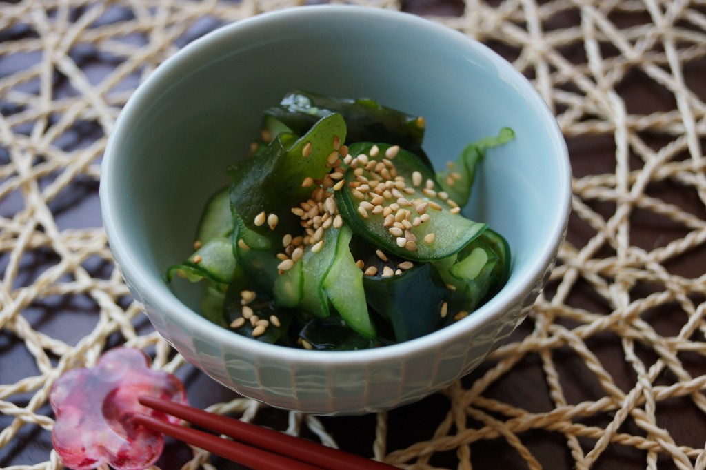 cucumber and wakame sunomono