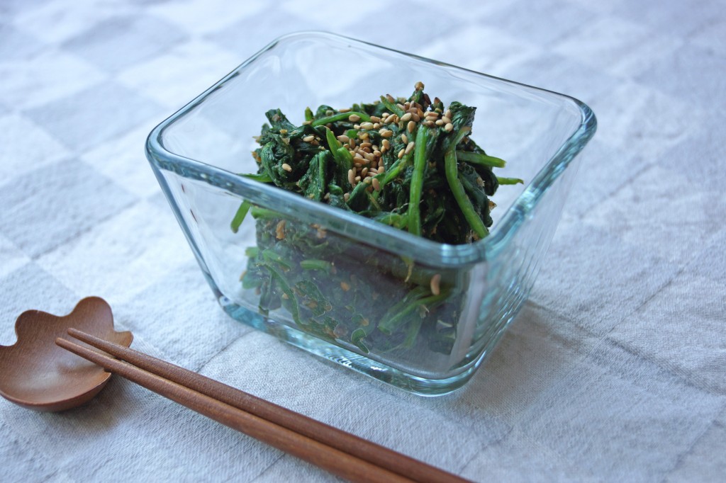 spinach with sesame sauce