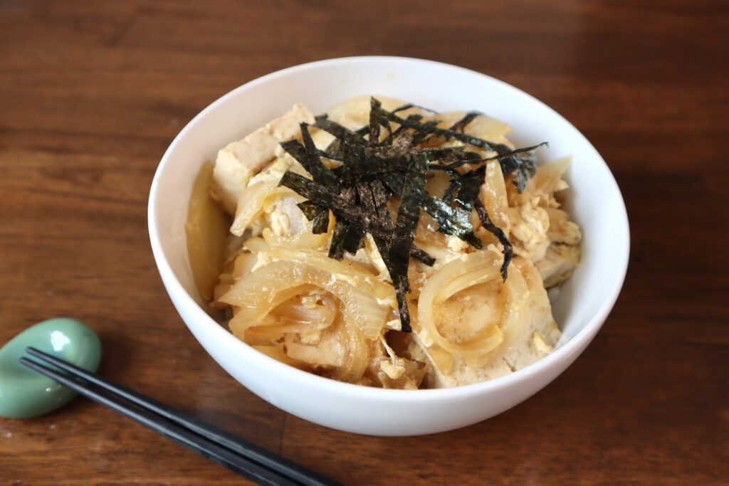 Tofu and Egg Donburi