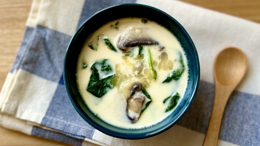 Miso Soup with Melting Cheese