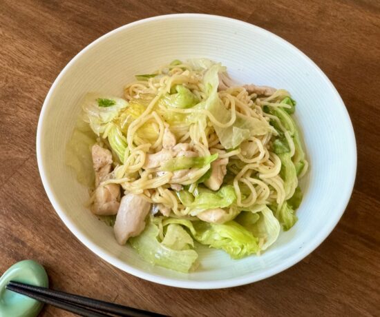 Chicken and Lettuce Yakisoba