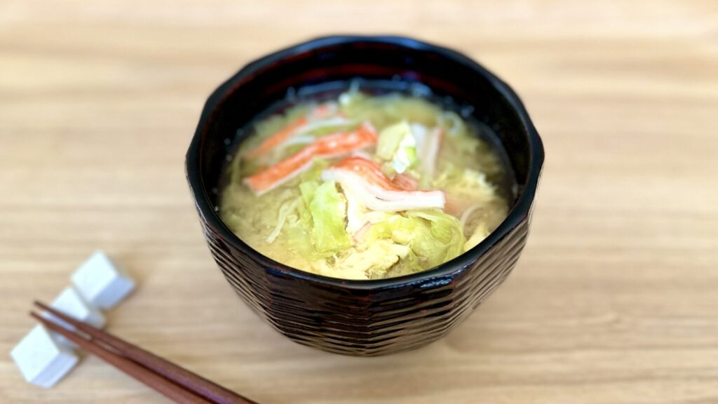 Miso Soup with Imitation Crab