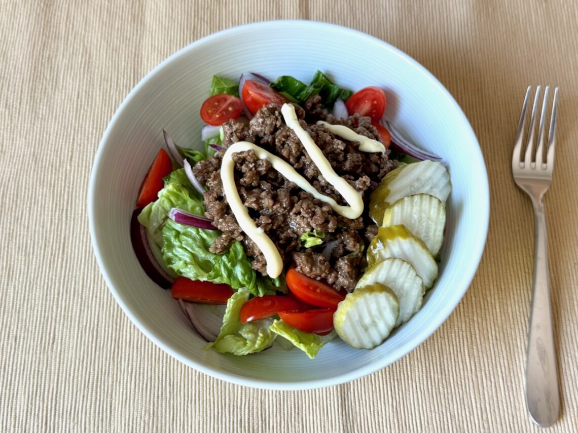 Teriyaki Burger Salad – Japanese Cooking 101