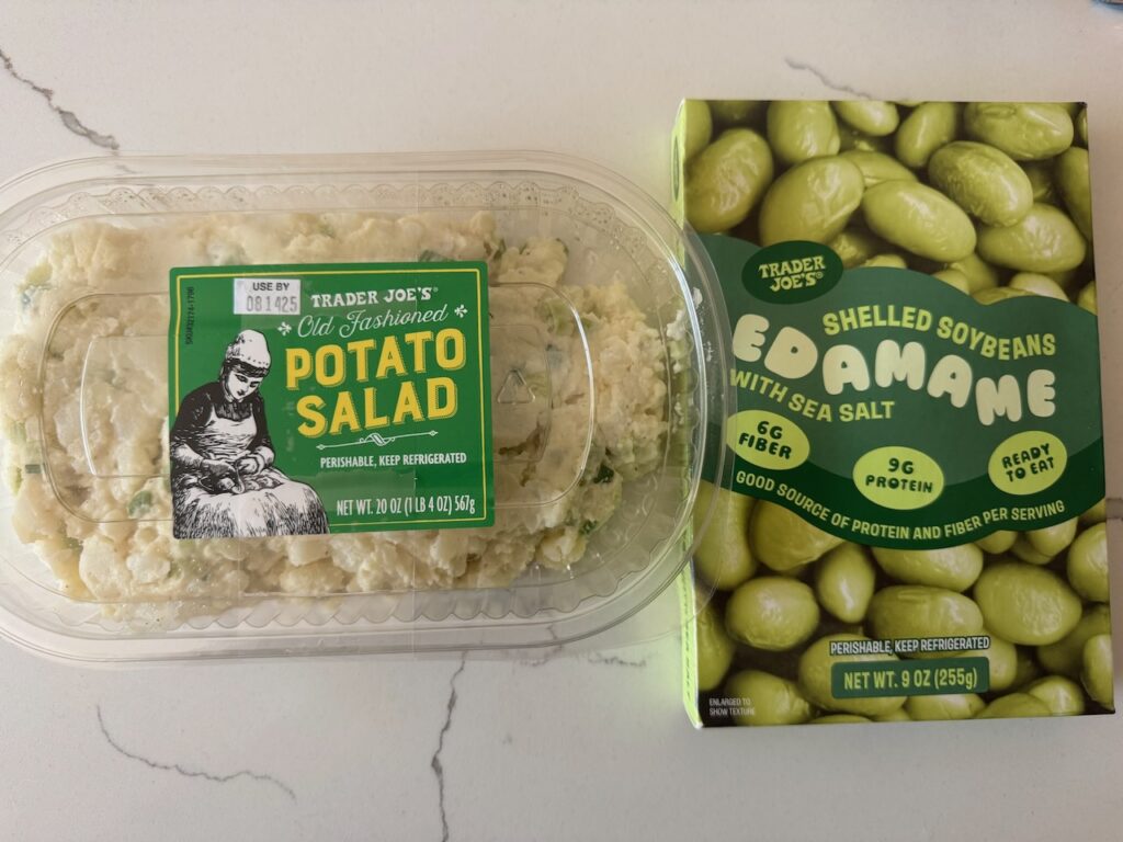 Trader Joe's Potato Salad and Edamame