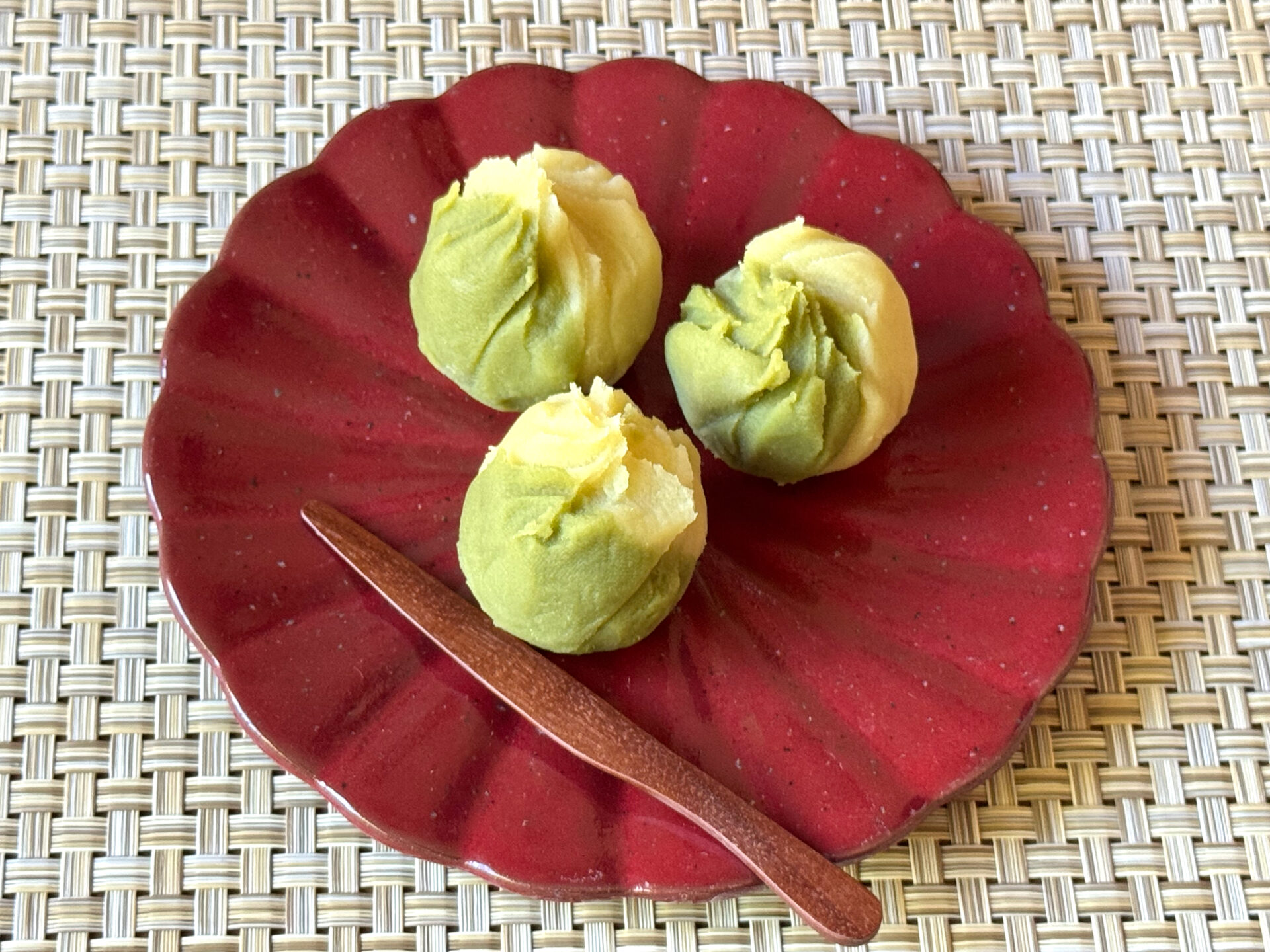 Matcha Sweet Potato Kinton